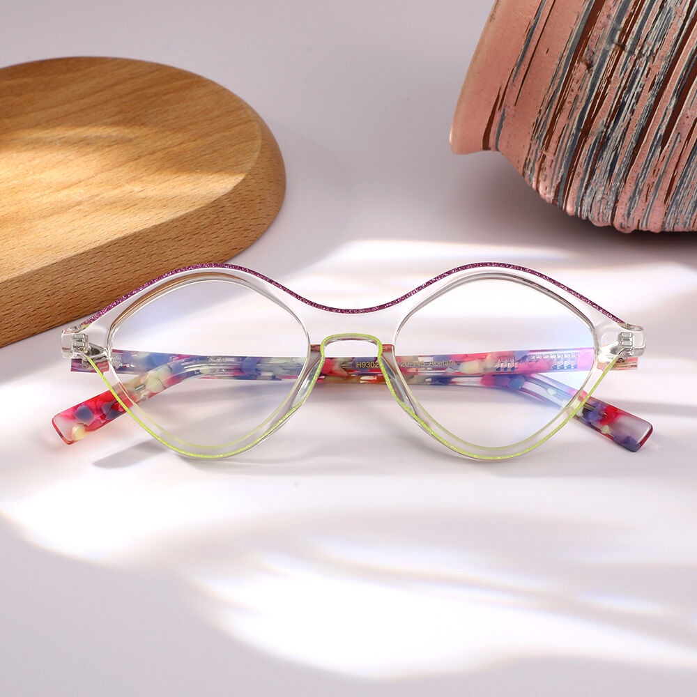 Kanina Oval Purple Glasses