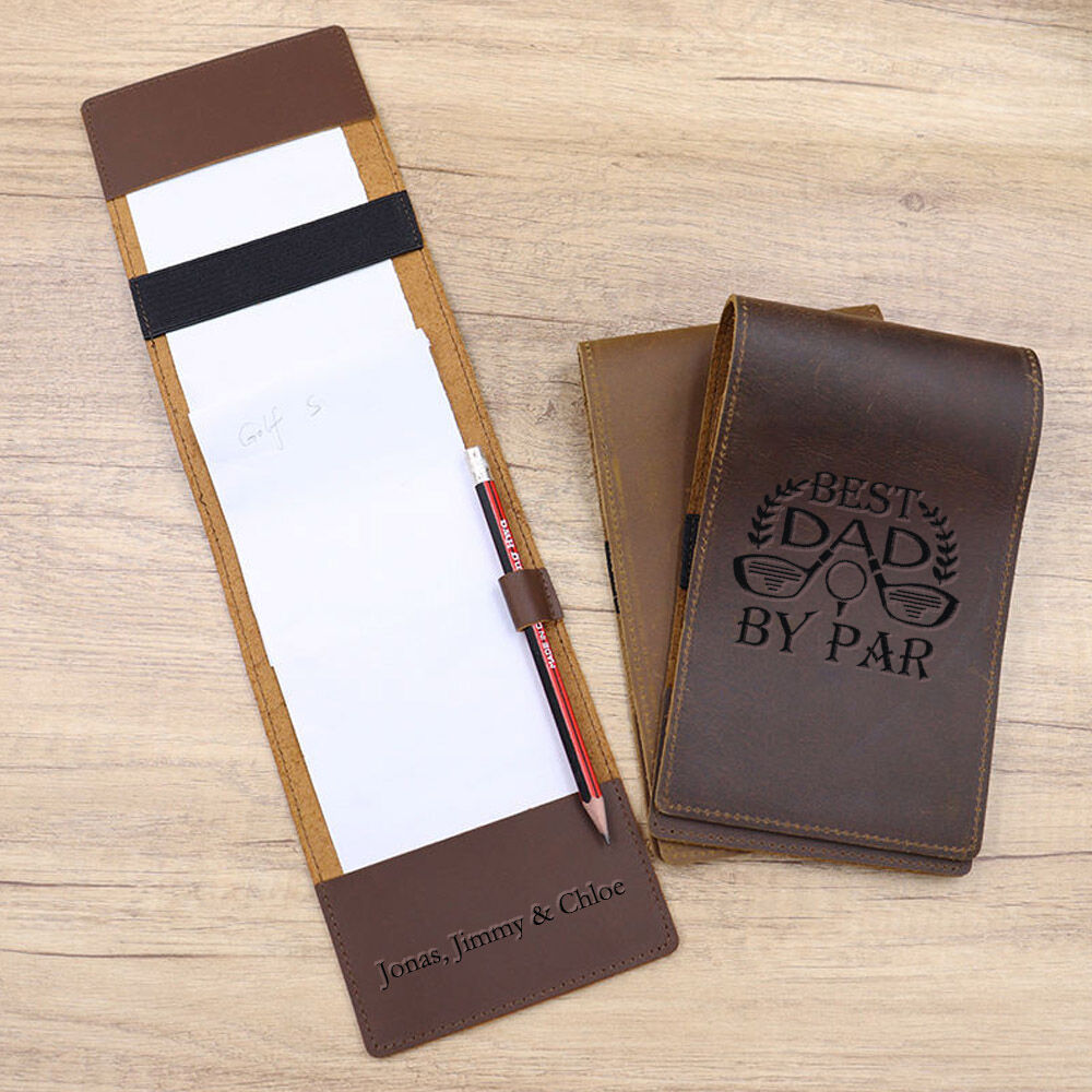 Personalized Golf Scorecard Holder & Yardage Book Cover Ideal Father's Day Gift for Dad