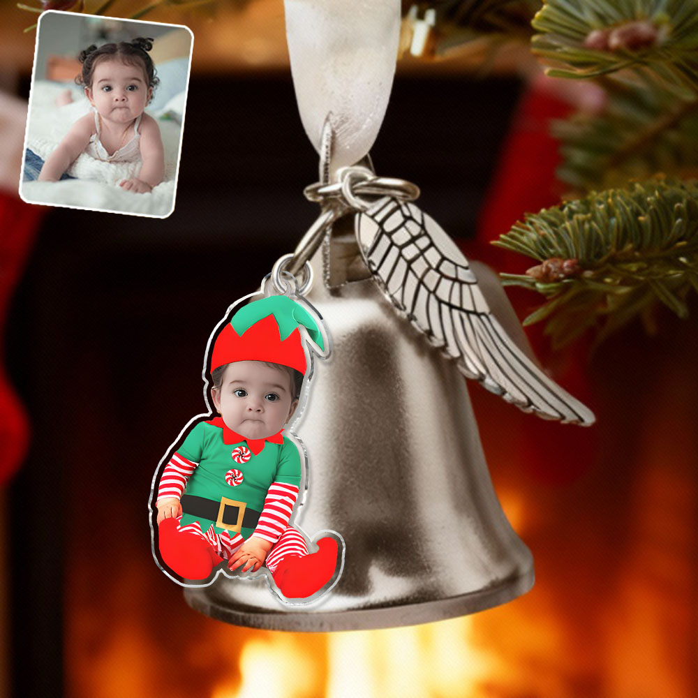 Personalized Picture Bell Ornament Special Gift for Christmas