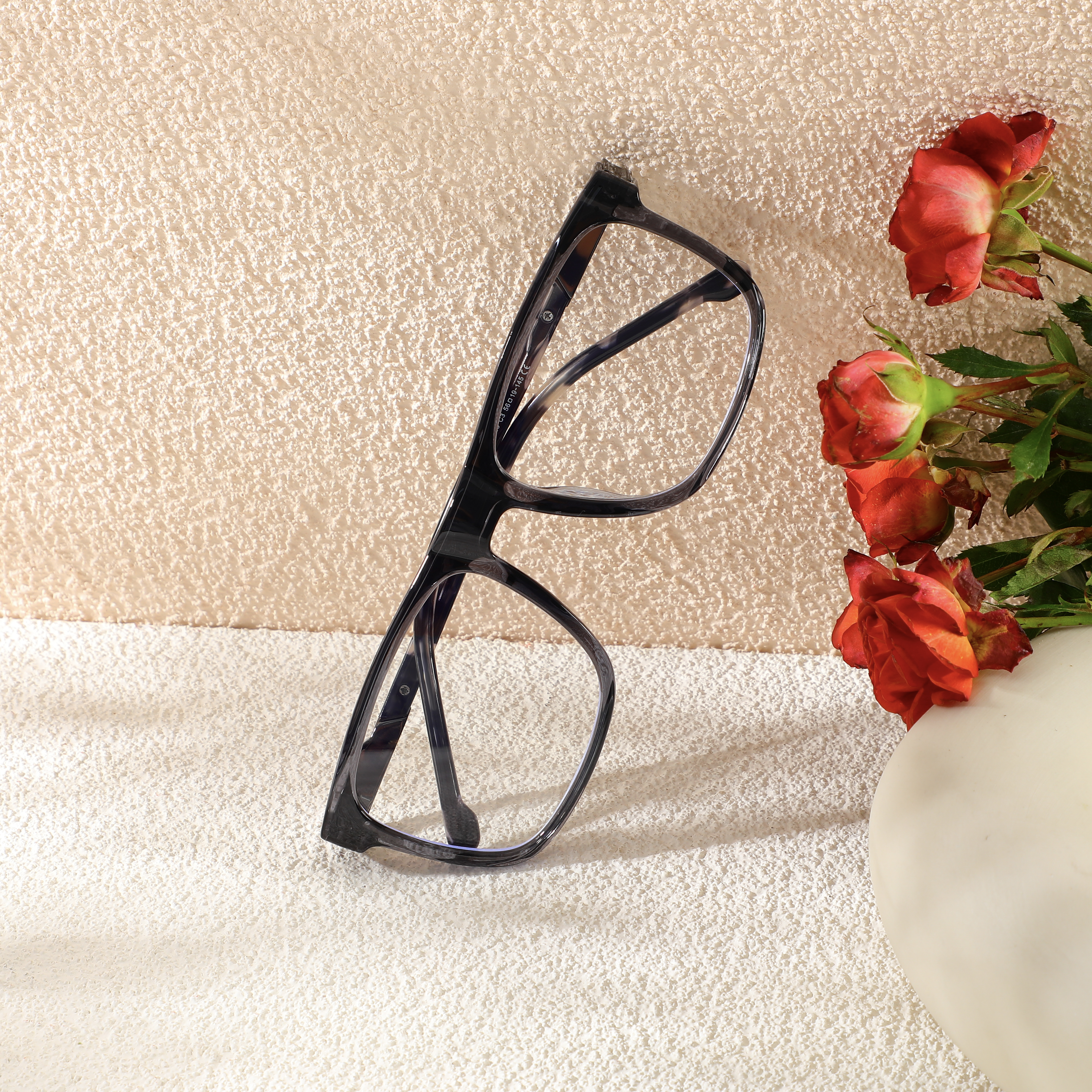 Davy Quadratische Graue Brille