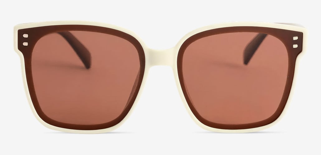 Eudora White Square Sunglasses