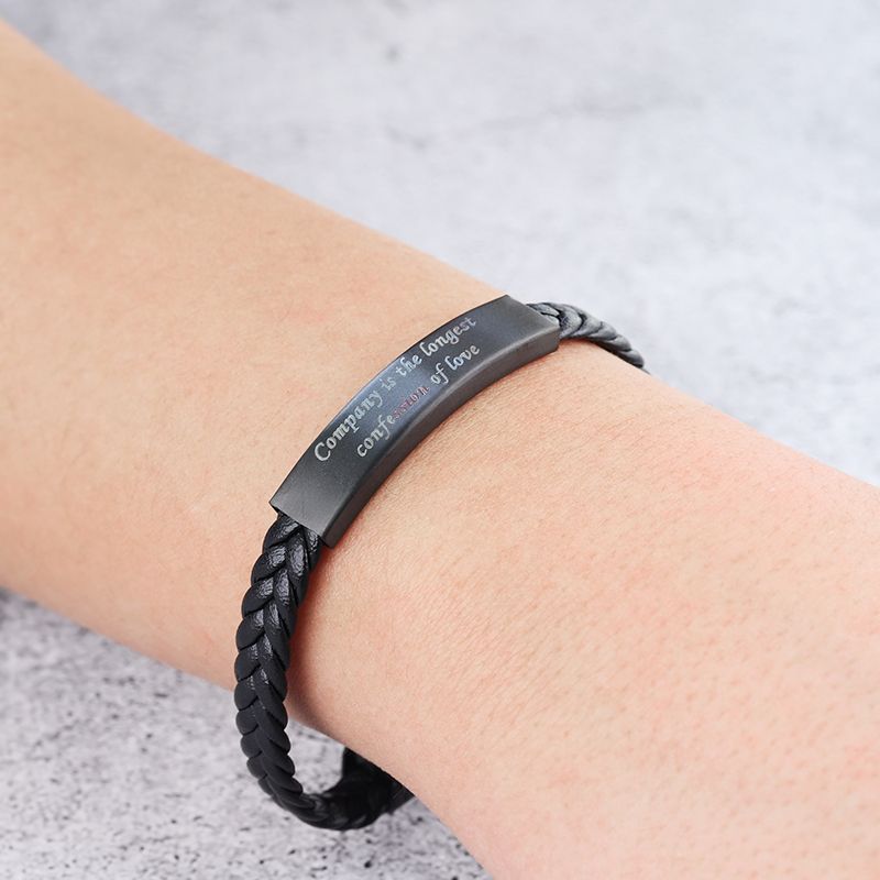 ステンレス ID プレート 刻印 メンズ ブレスレット