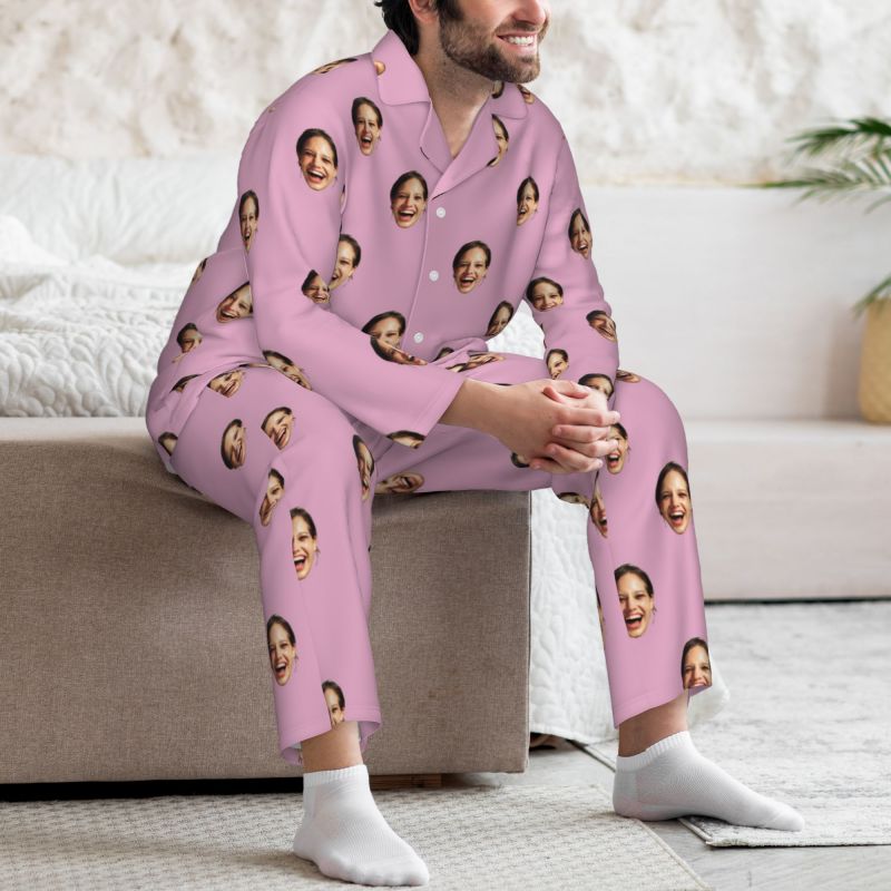 Personalized Pajamas Custom Photo and Color Design Your Own Attractive Gift for Loved One