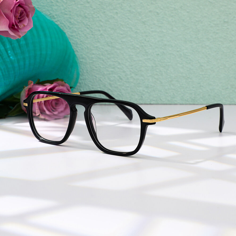 Christoe Aviator Black Glasses