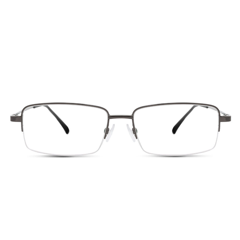 Lee Rectangle Gunmetal Glasses