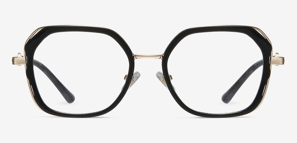 Wells Black Square Glasses