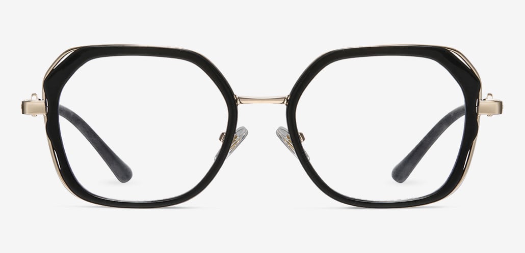 Wells Black Square Glasses