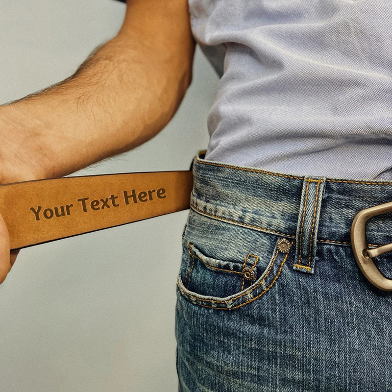 Personalized Men's Belt with Engravable Leather Belt for Him