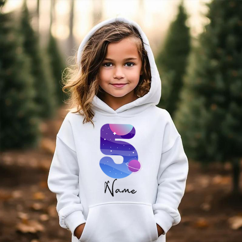 Personalized Kids Hoodies Customized Name And Age Birthday Gifts For Children