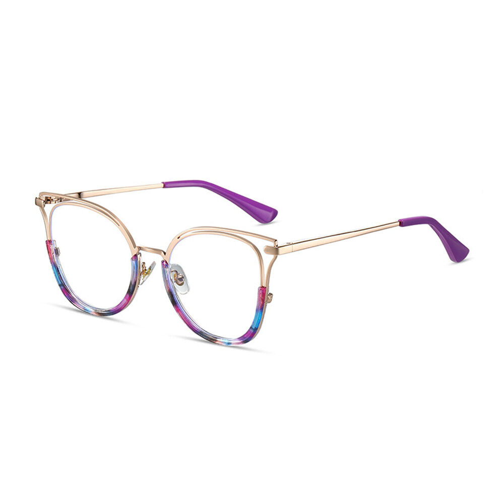 Helin Cat Eye Purple Glasses