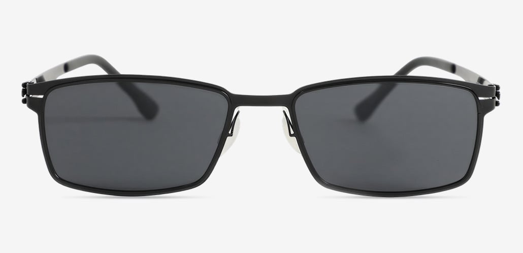 Kellogg Black Rectangle Sunglasses