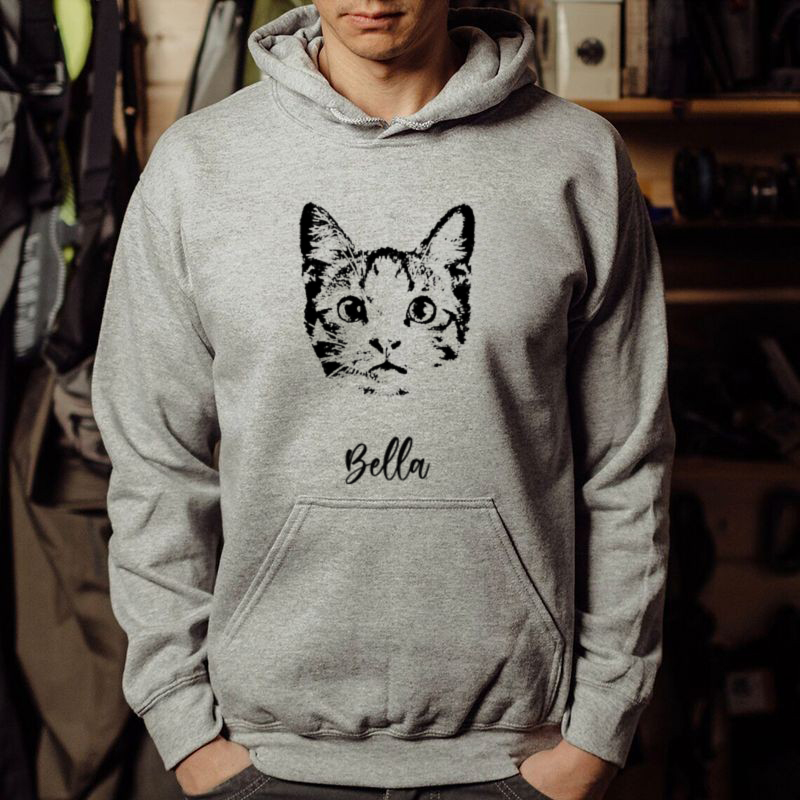 オリジナル 猫 犬 ペット 名入れ 写真入れ パーカー