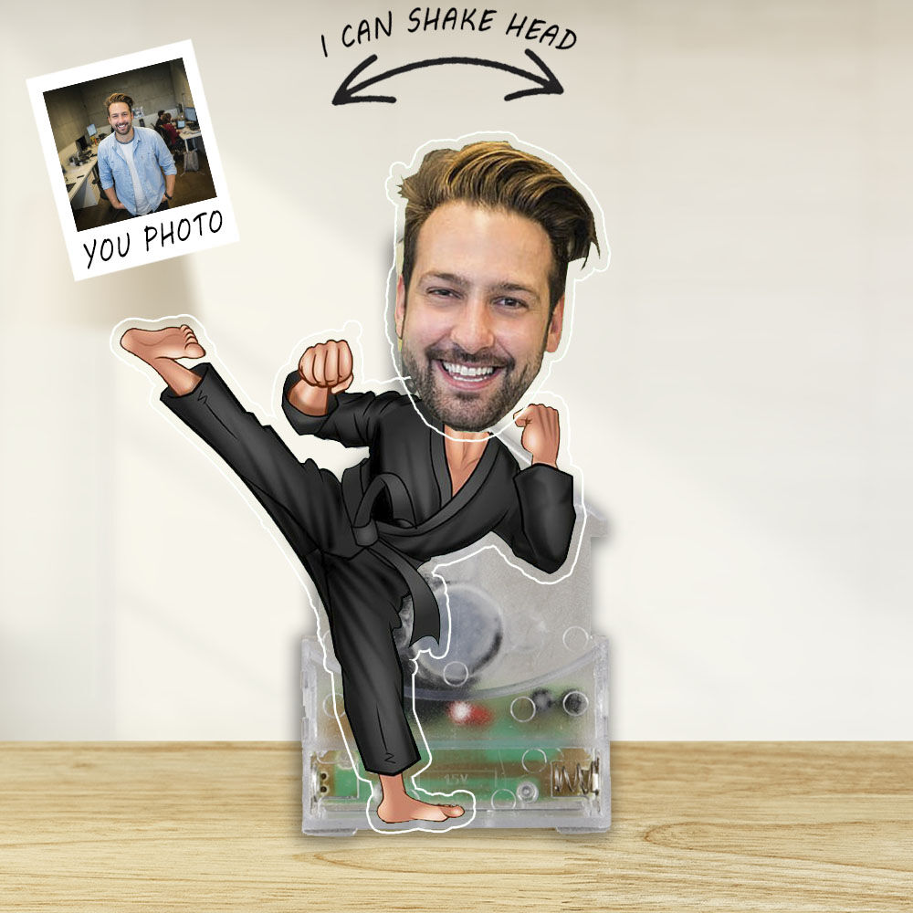 Personalized Bobblehead Acrylic Stand High Kick Taekwondo Design Cool Gift for Friends