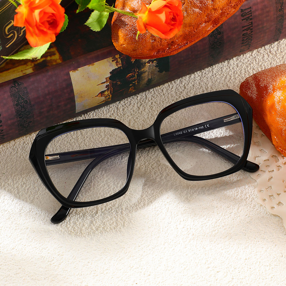 Occhiali da Vista Alberta Poligono Nero 