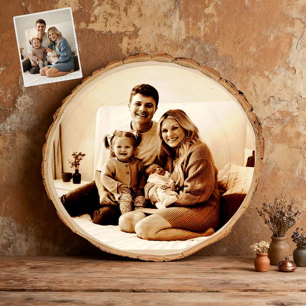 Cornice personalizzata in legno Ornamenti fotografici di famiglia Cornice retrò Adatta per Natale