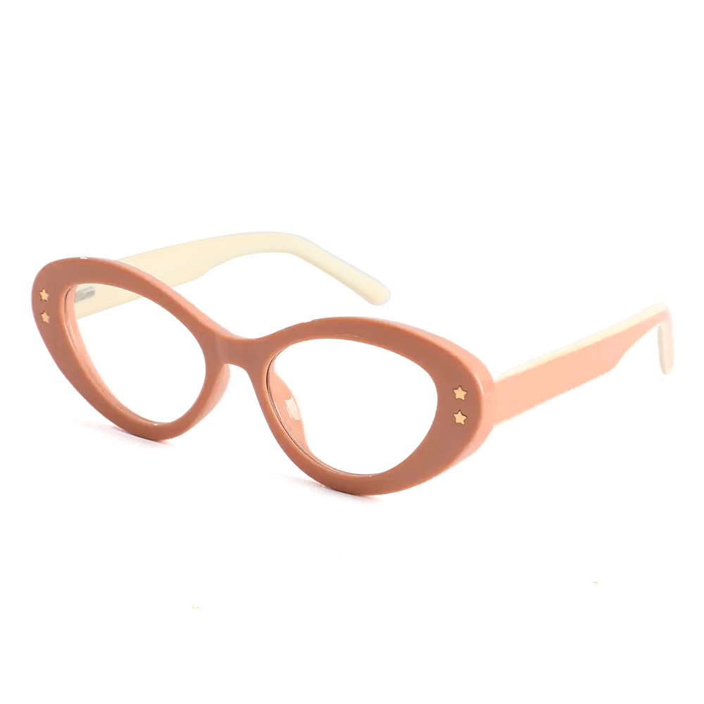 Lunettes de Vue Beck Cat Eye Marron 