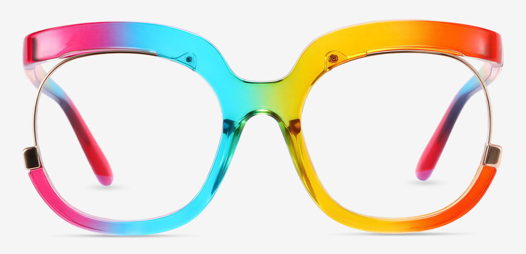 Hazel Multicolor Round Glasses