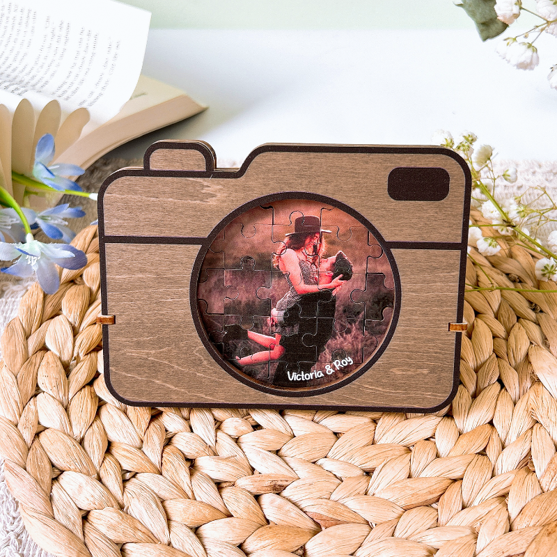 カメラデザイン 名入れ 写真入れ オブジェ 置物 インテリア