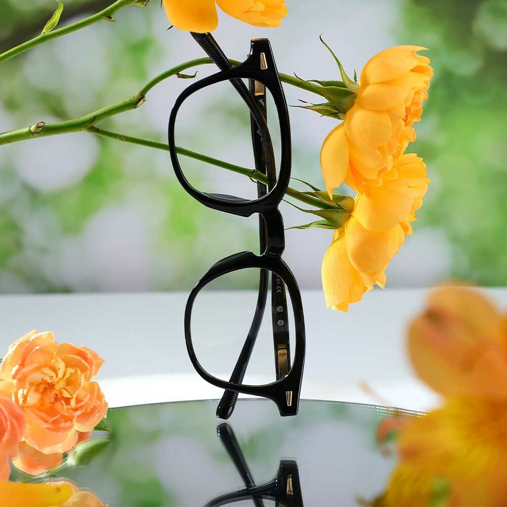 Kenneth Quadratische Schwarze Brille