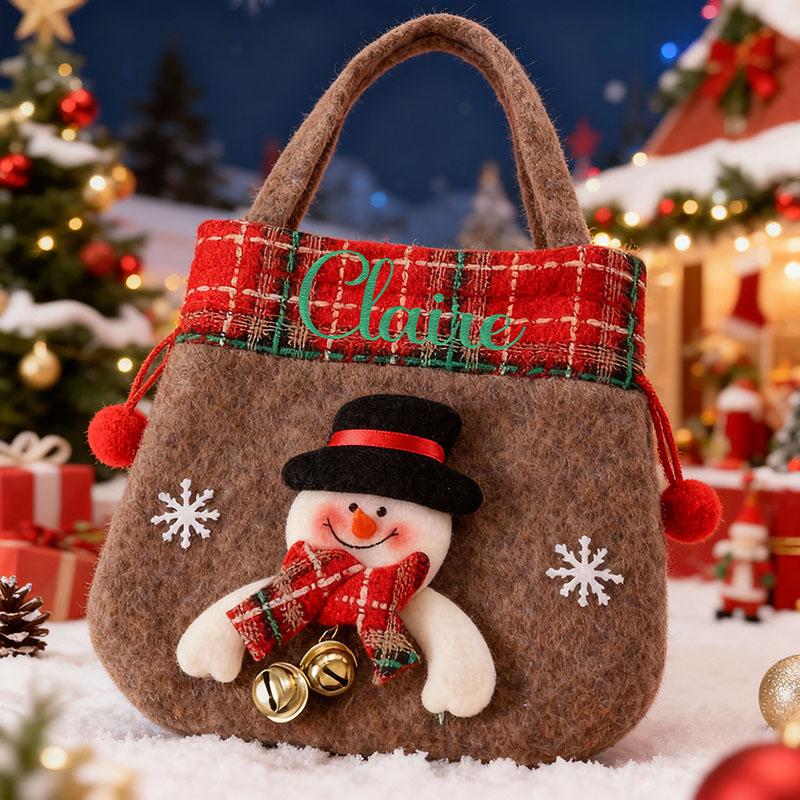 Personalized Embroidered Name Christmas Gift Bag Precious Gift for Friends