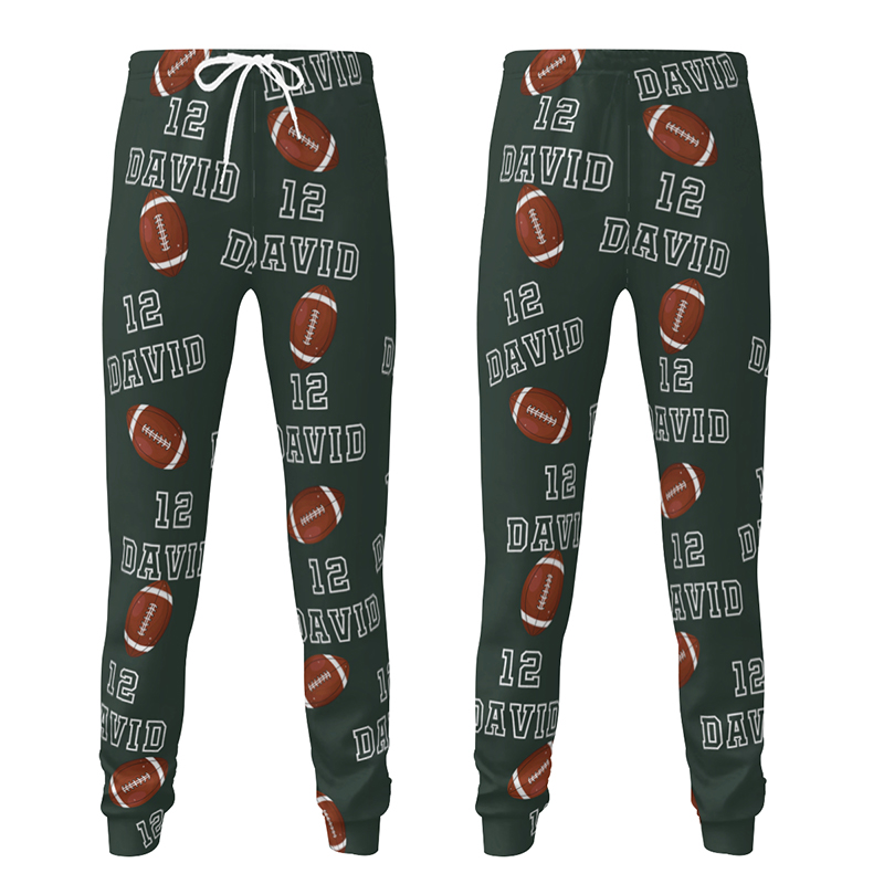Personalisierte Unisex-Jogginghose mit individuellem Namen und Nummer Rugby-Design Geschenk für Sportliebhaber