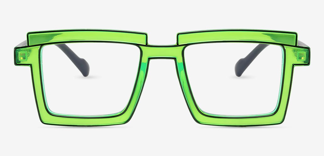 Flossie Green Square Glasses