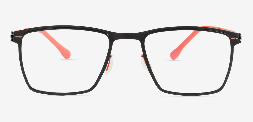 Quintina Black Rectangle Glasses