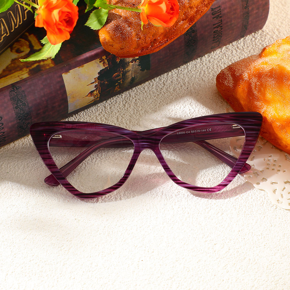 Stuart Cat Eye Lila Brille