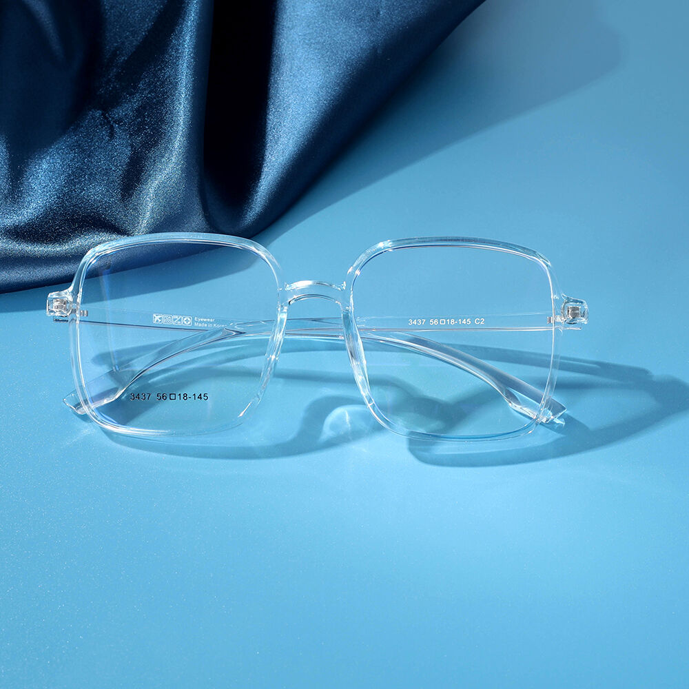 Visiona Square Clear Blue Glasses