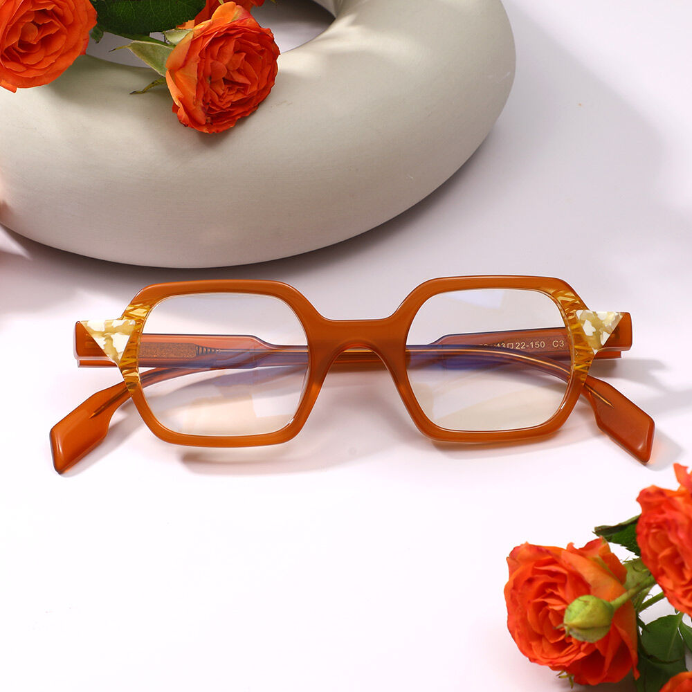 Penniy Geometric Brown Glasses