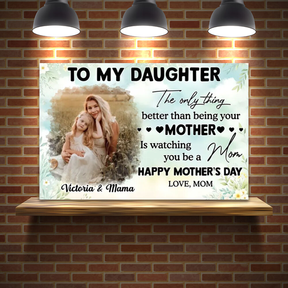 Personalized Picture Canvas Wall Art Warm Present for Mother's Day