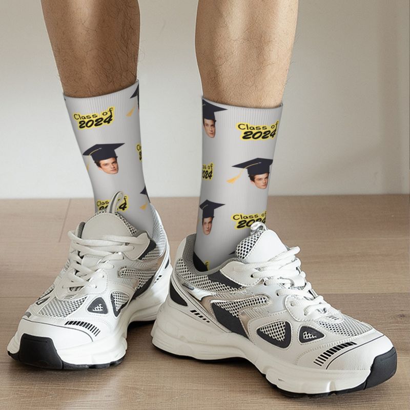 Customized Face Socks Multiple Colors Best Graduation Gift for Friends