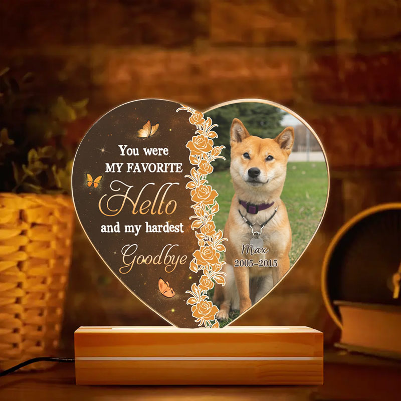 カスタマイズ 犬 猫 ペット 文字入れ 写真入れ デスクランプ アクリル