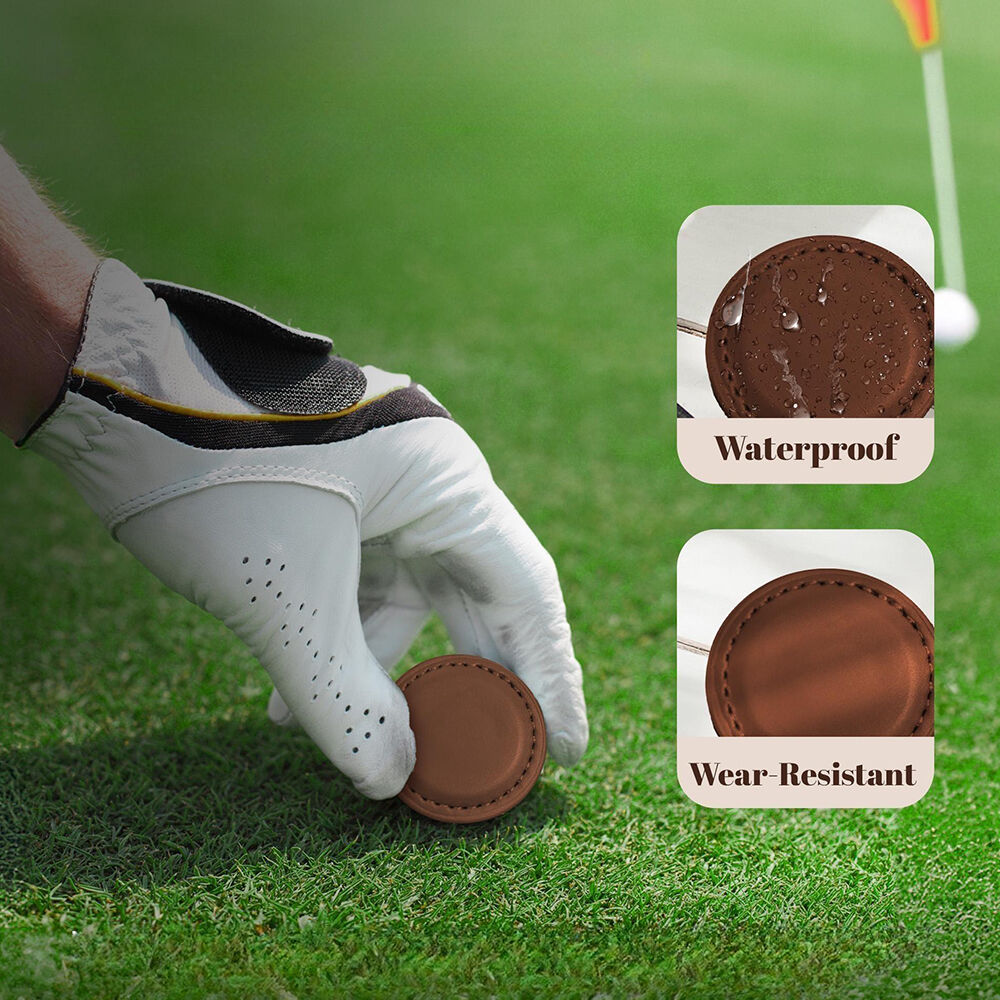 Personalized Leather Golf Ball Marker with Name Magnetic Golf Ball Marker Gift for Golfers