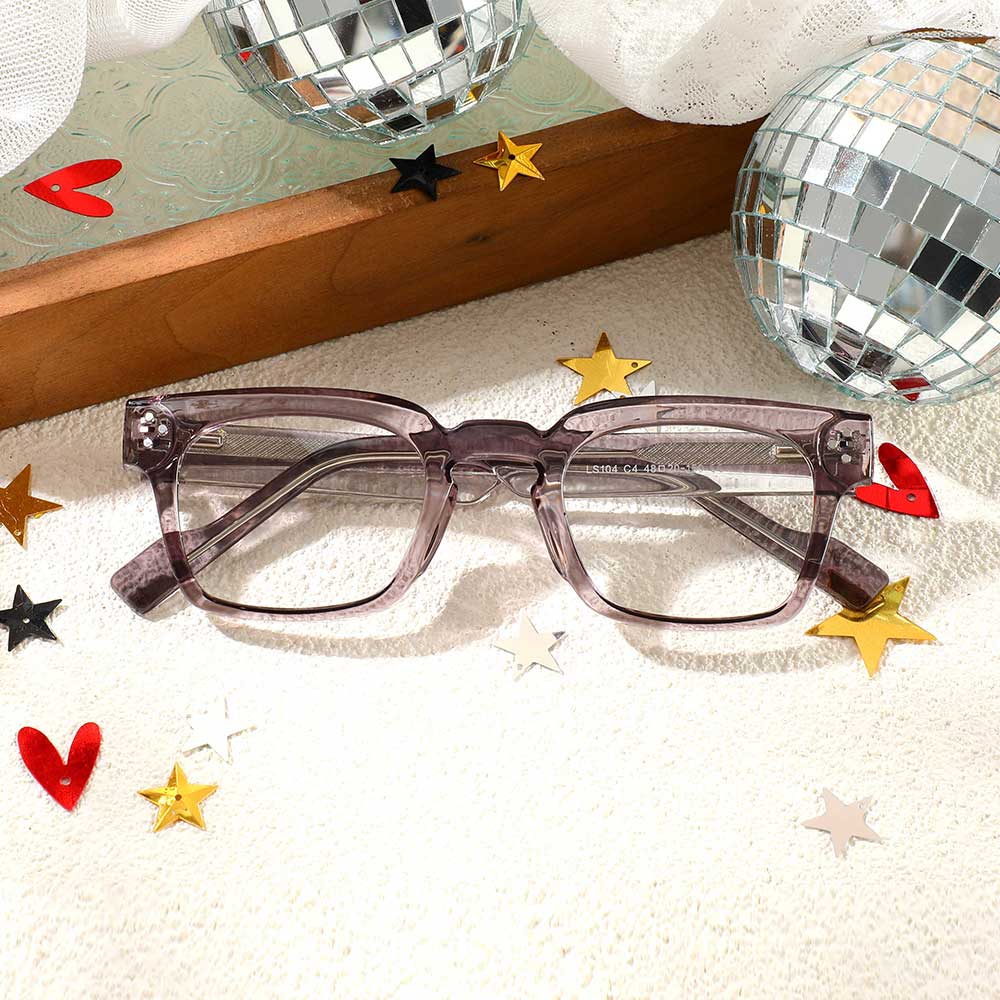 Rusk Quadratische Graue Brille