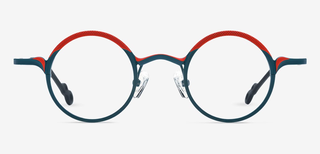 Rosa Green Round Glasses