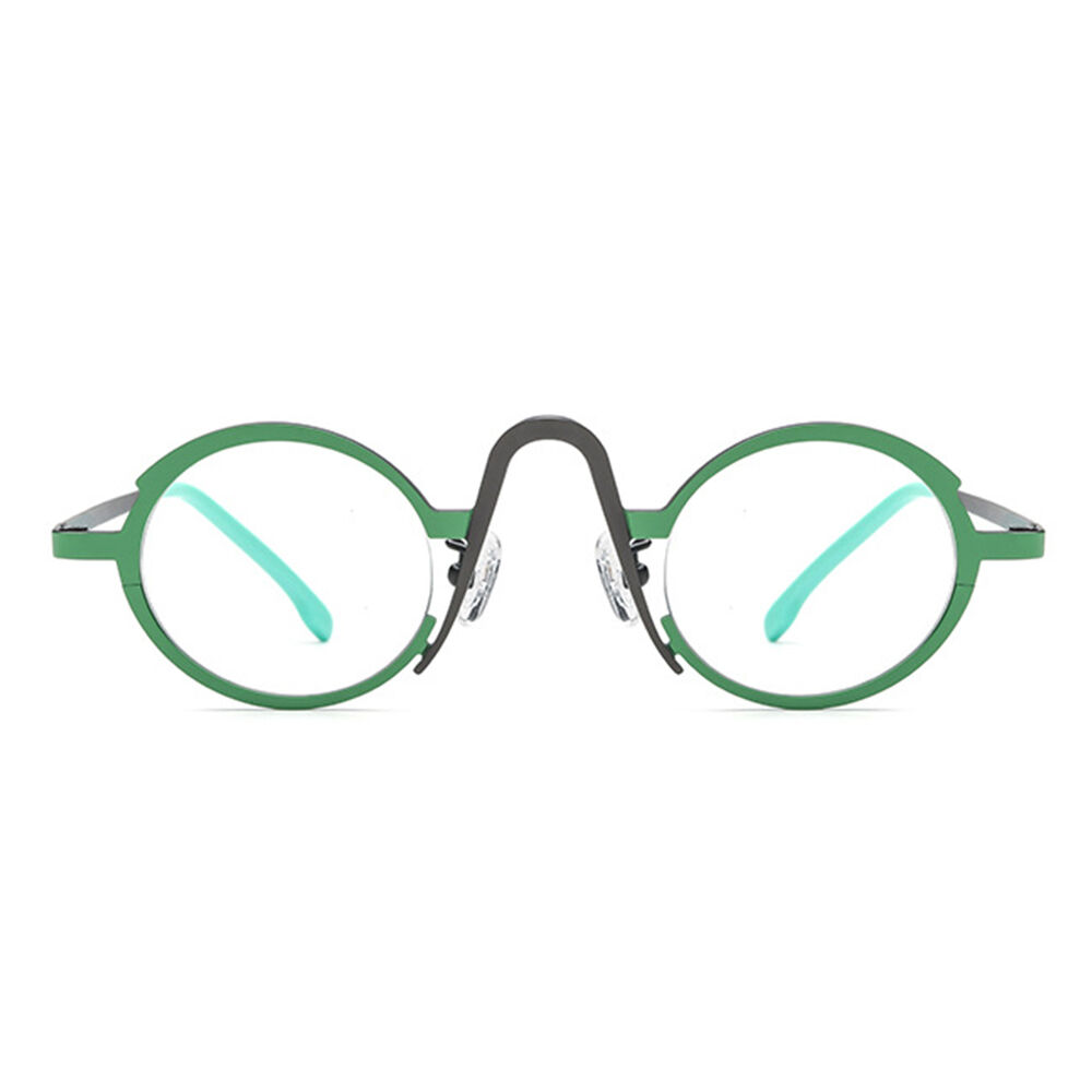 Stowe Round Green Glasses