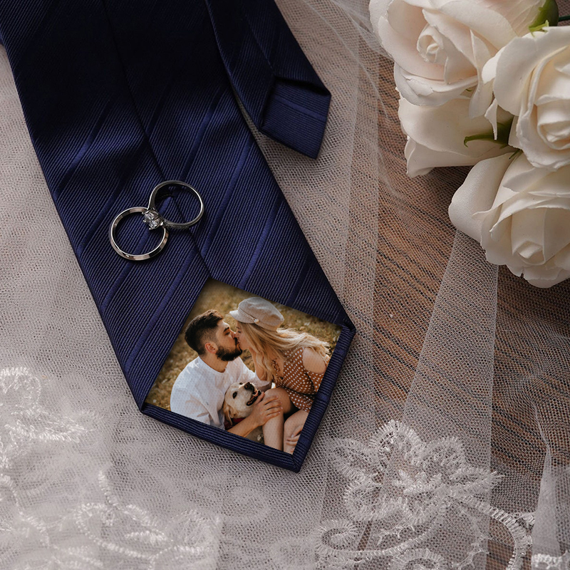 Corbata con foto personalizada, regalo romántico para boda
