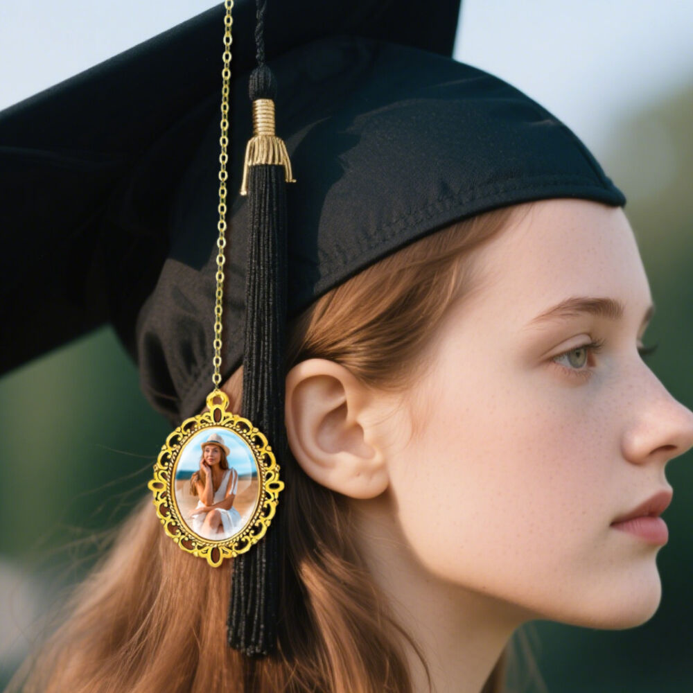 Pendentif photo personnalisé pour gland Cadeau commémoratif Mini cadre photo pour diplôme