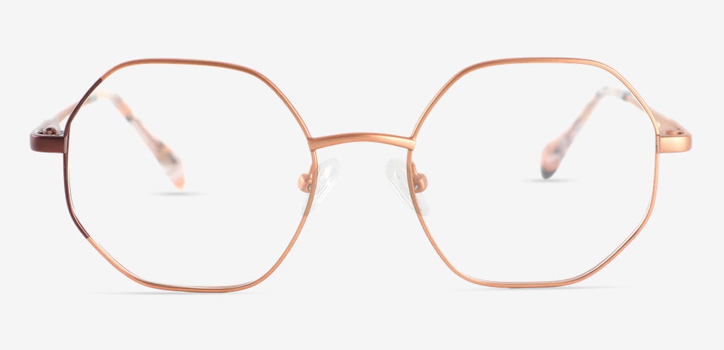 Bruce Orange Geometric Glasses