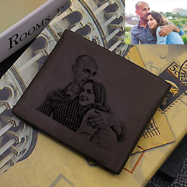 Double Sided Personalized Photo Ultra Thin Wallet for Men