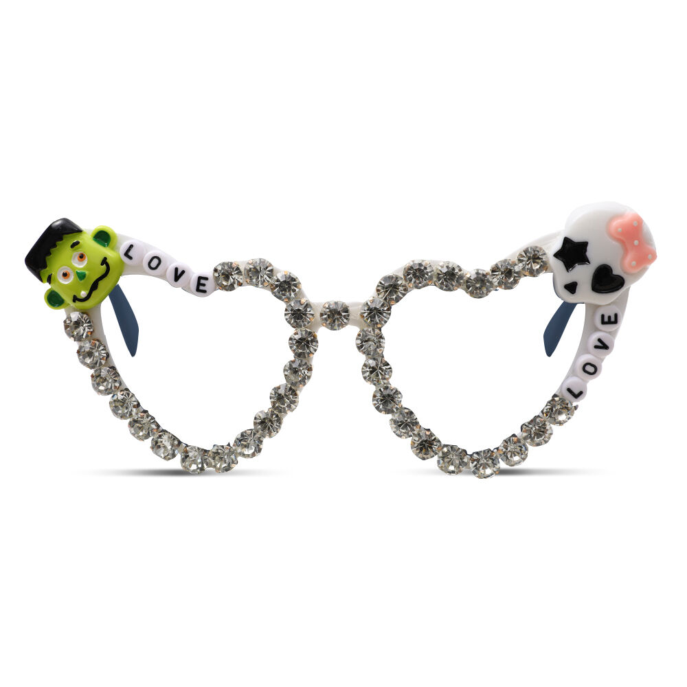 Halloween Cedriea Heart Green Monster Glasses