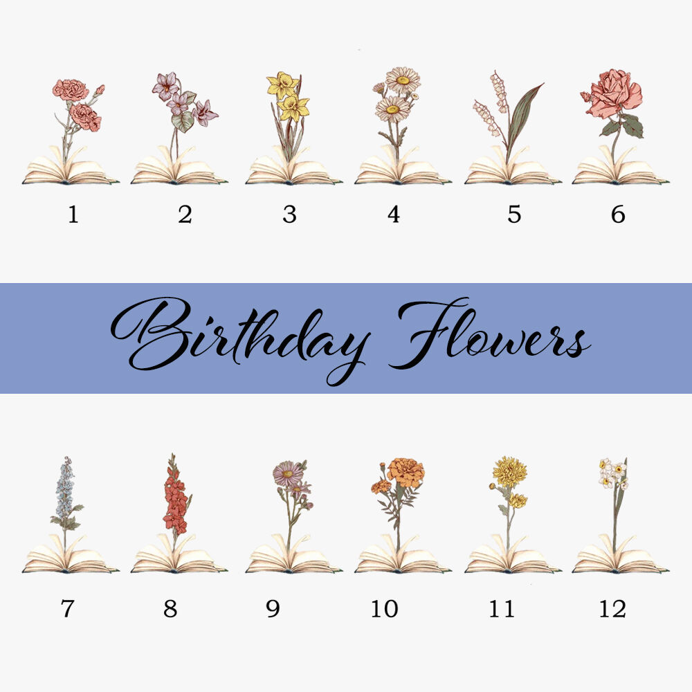 Custom Leather Magnetic Bookmark Book Accessories Birthday Flower Print Gifts for Readers