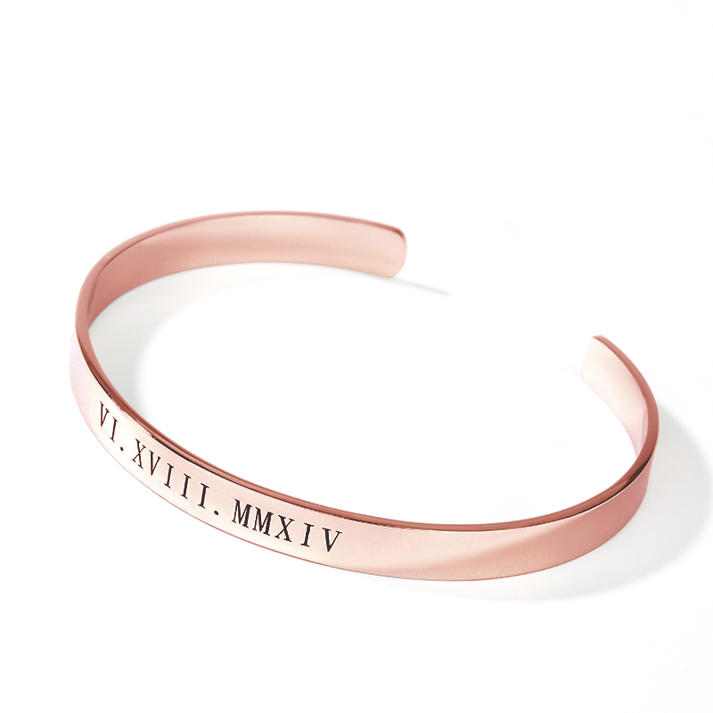 シンプル メッセージ ネーム 刻印 バングル
