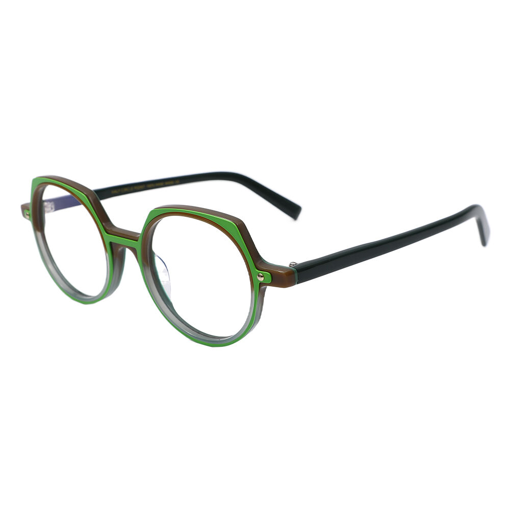 Pene Round Green Glasses