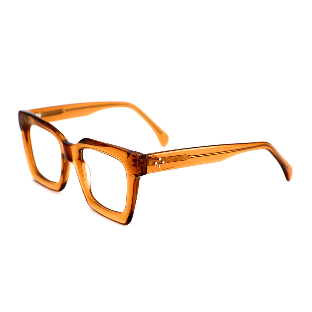 Steward Square Orange Glasses