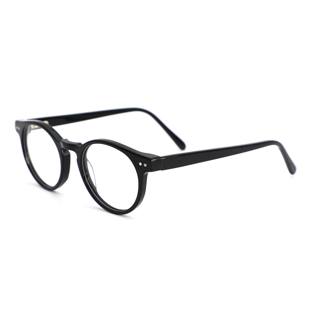 Lucia Round Black Glasses