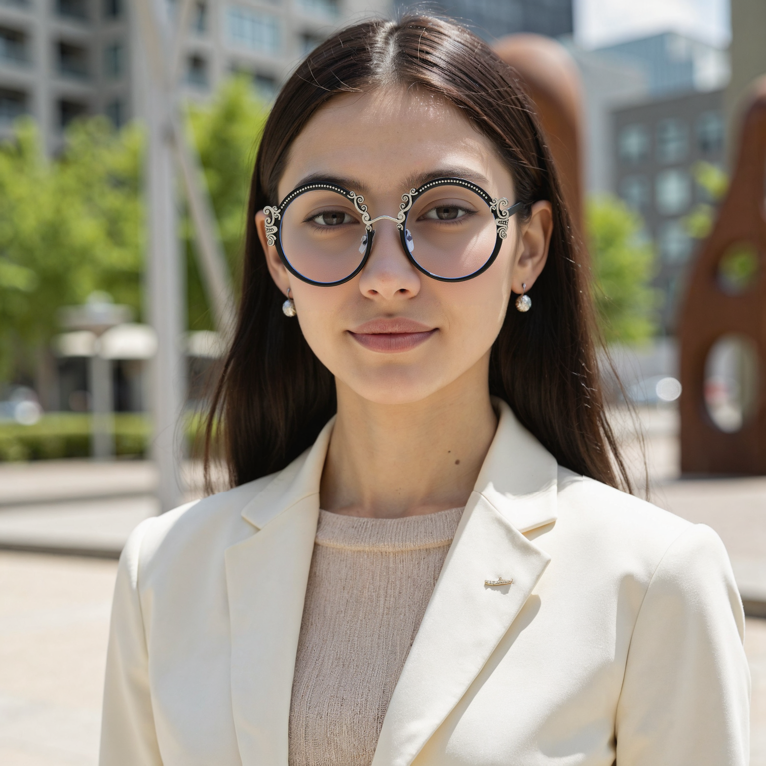 Juliana Round Black Glasses