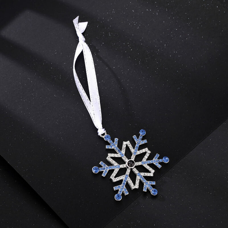 Personalized Snowflake Projection Pendant with Customized Photo Commemorative Gift for Mom