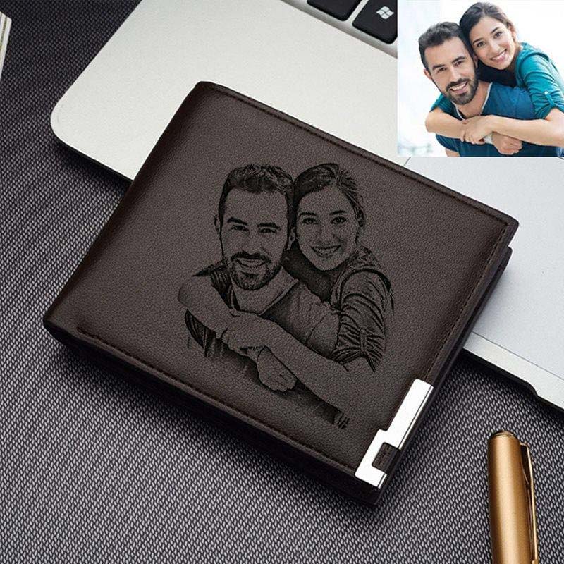 Cartera personalizada con foto ultradelgada para regalo de padre